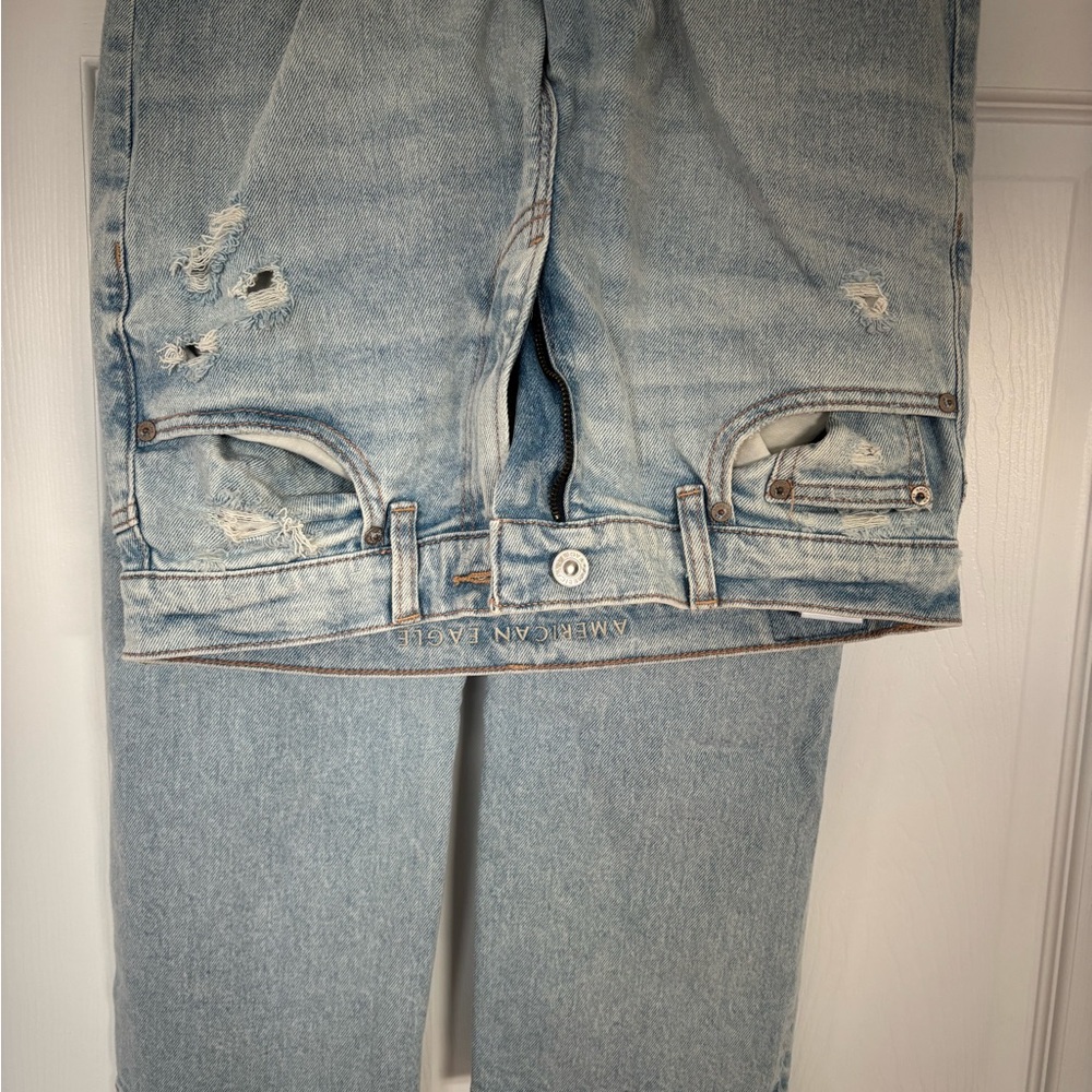 American Eagle Outfitters Light Blue Straight Leg Jeans